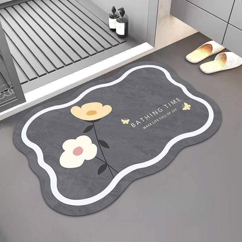 Bamboo Bath Mat - Скандинавский впитывающий коврик для ванной комнаты