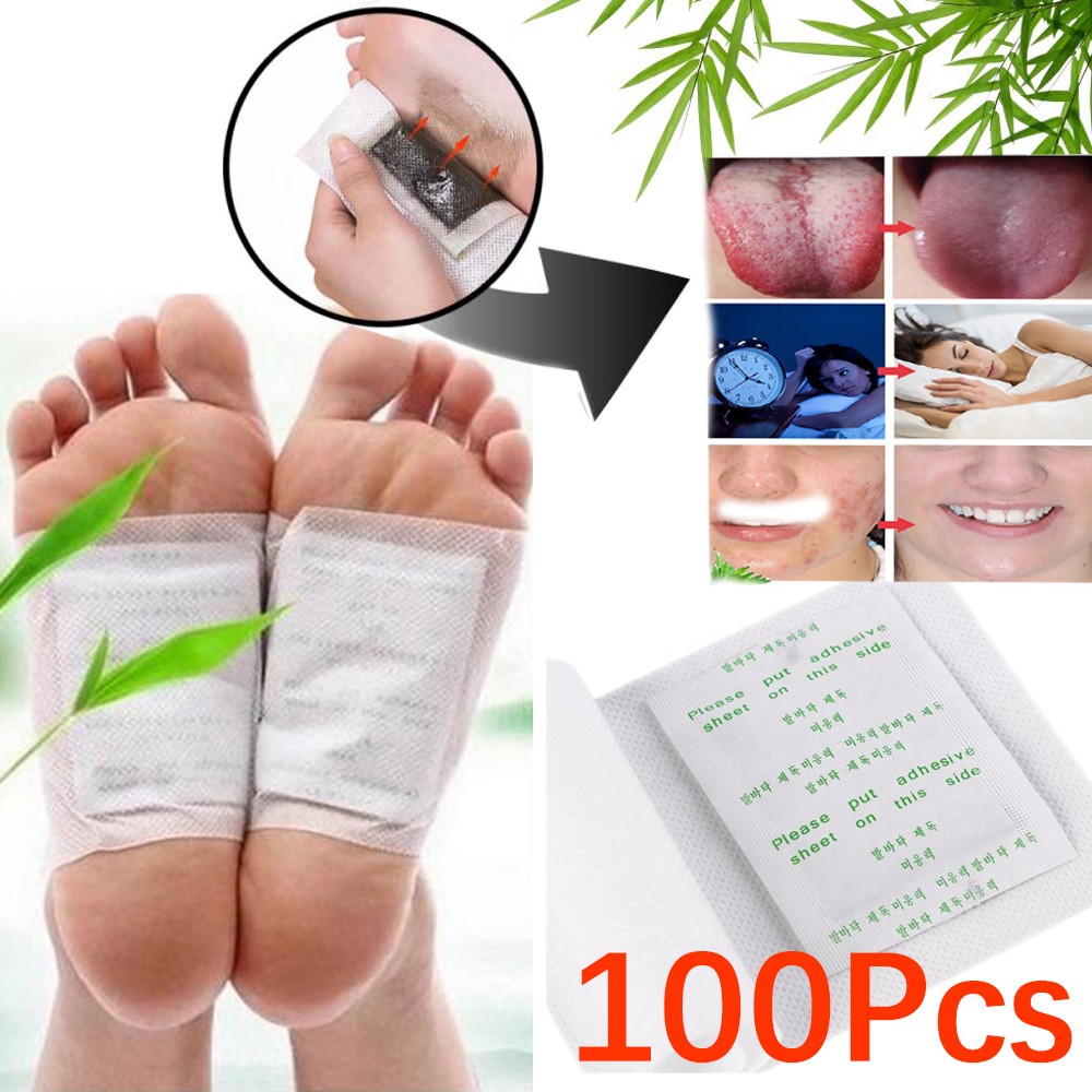 Detox Foot Patch - 100 шт./лот, детоксикационный пластырь для ног,