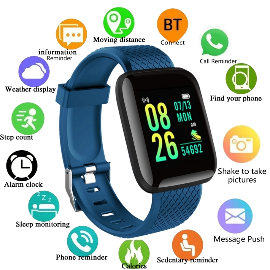 Health Wellness Bracelet - Спортивные умные часы, фитнес-браслет, управление музыкой,
