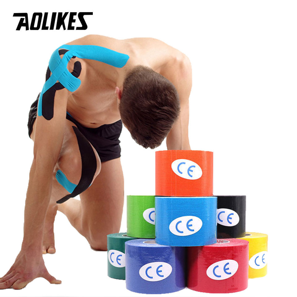 Sports Taping Precut - AOLIKES 2-размерная кинезиологическая лента, дышащая, водонепроницаемая,
