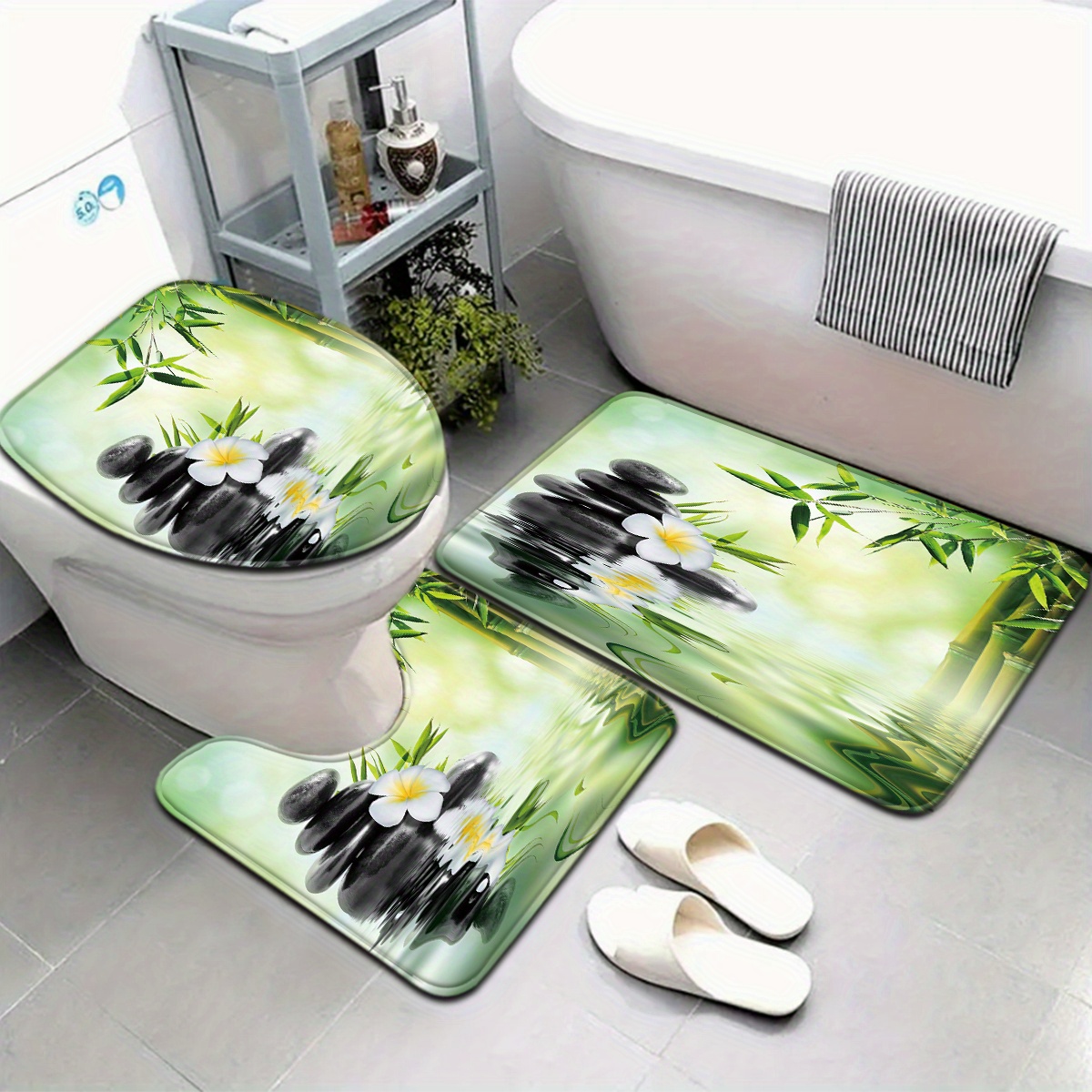 Bamboo Bath Mat - 3-х предметное китайское бамбуковое сиденье для