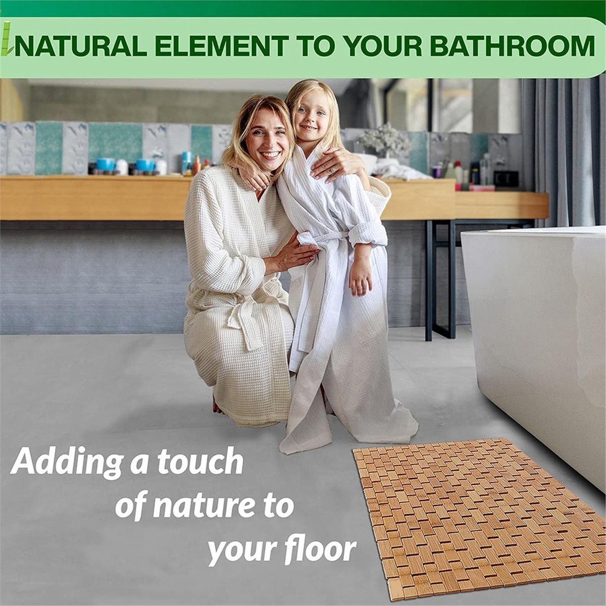 Bamboo Bath Mat - Бамбуковый коврик для ванной NOCM -