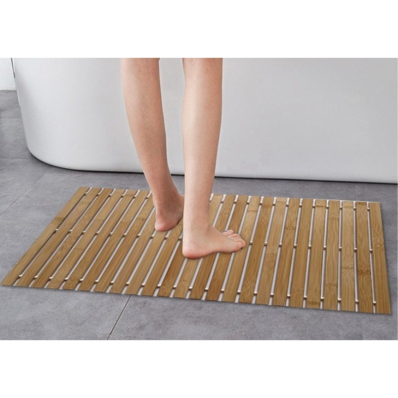 Большой бамбуковый коврик для  – обзор и цена Bamboo Bath Mat