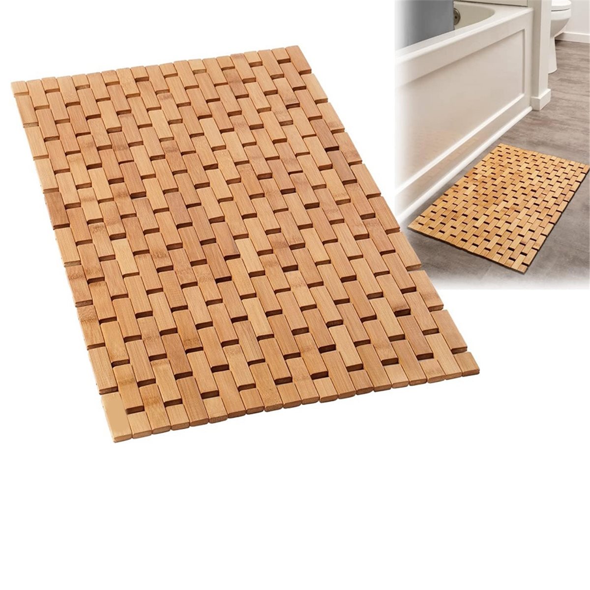 Бамбуковый коврик для ванной N – обзор и цена Bamboo Bath Mat