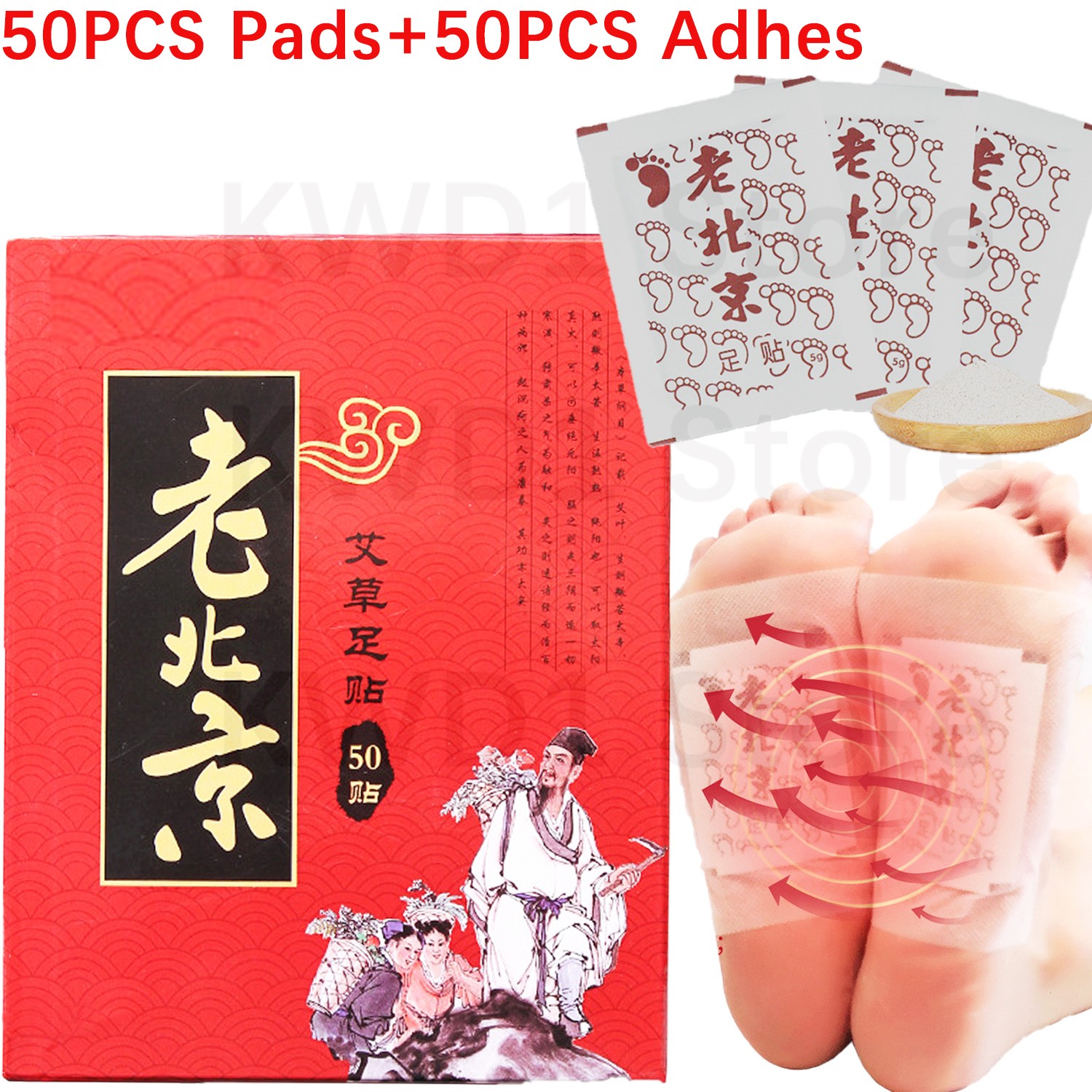 50 шт., пластыри для ног с нак – обзор и цена Detox Foot Patch