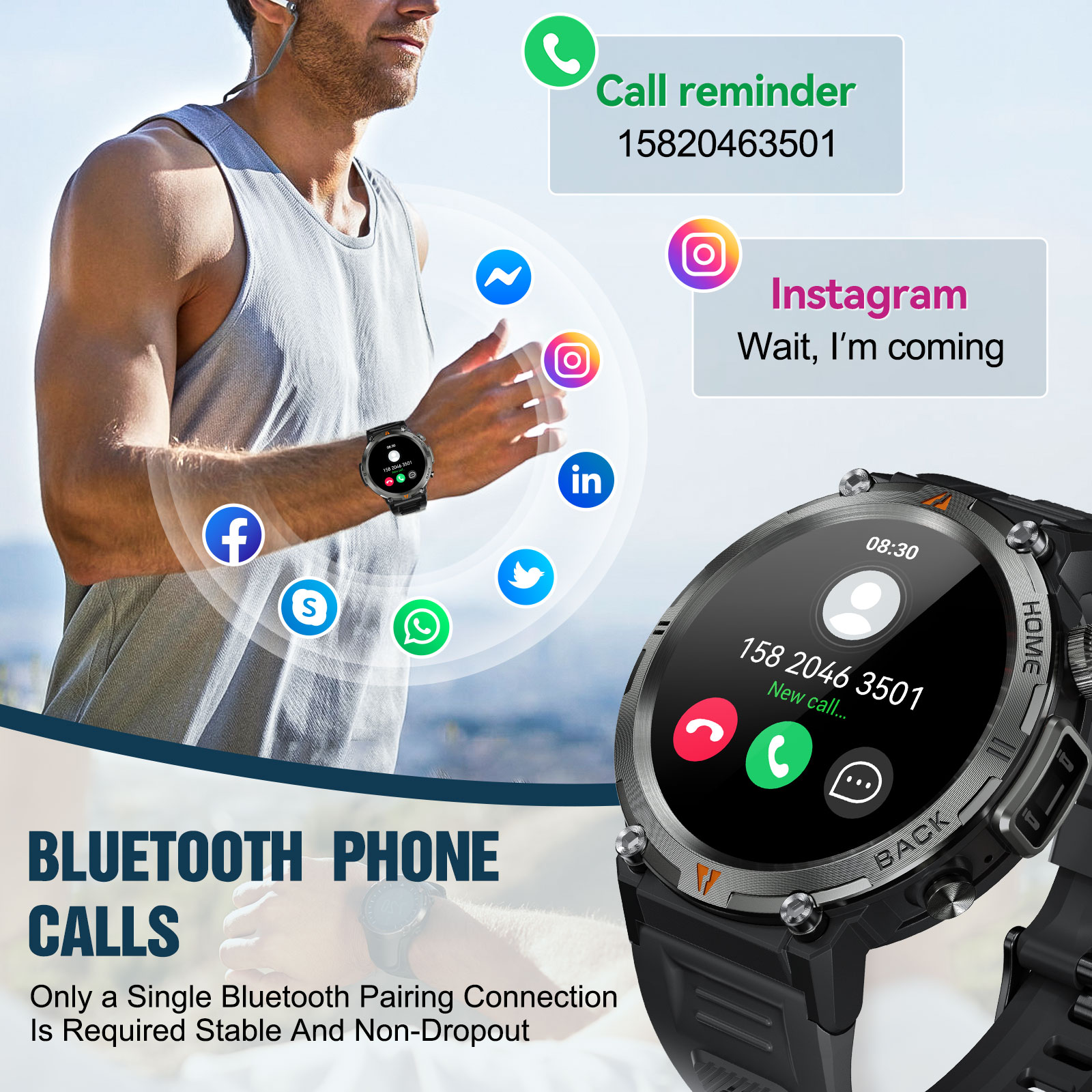 EIGIIS KE3 Bluetooth Call Смар – обзор и цена Health Wellness Bracelet