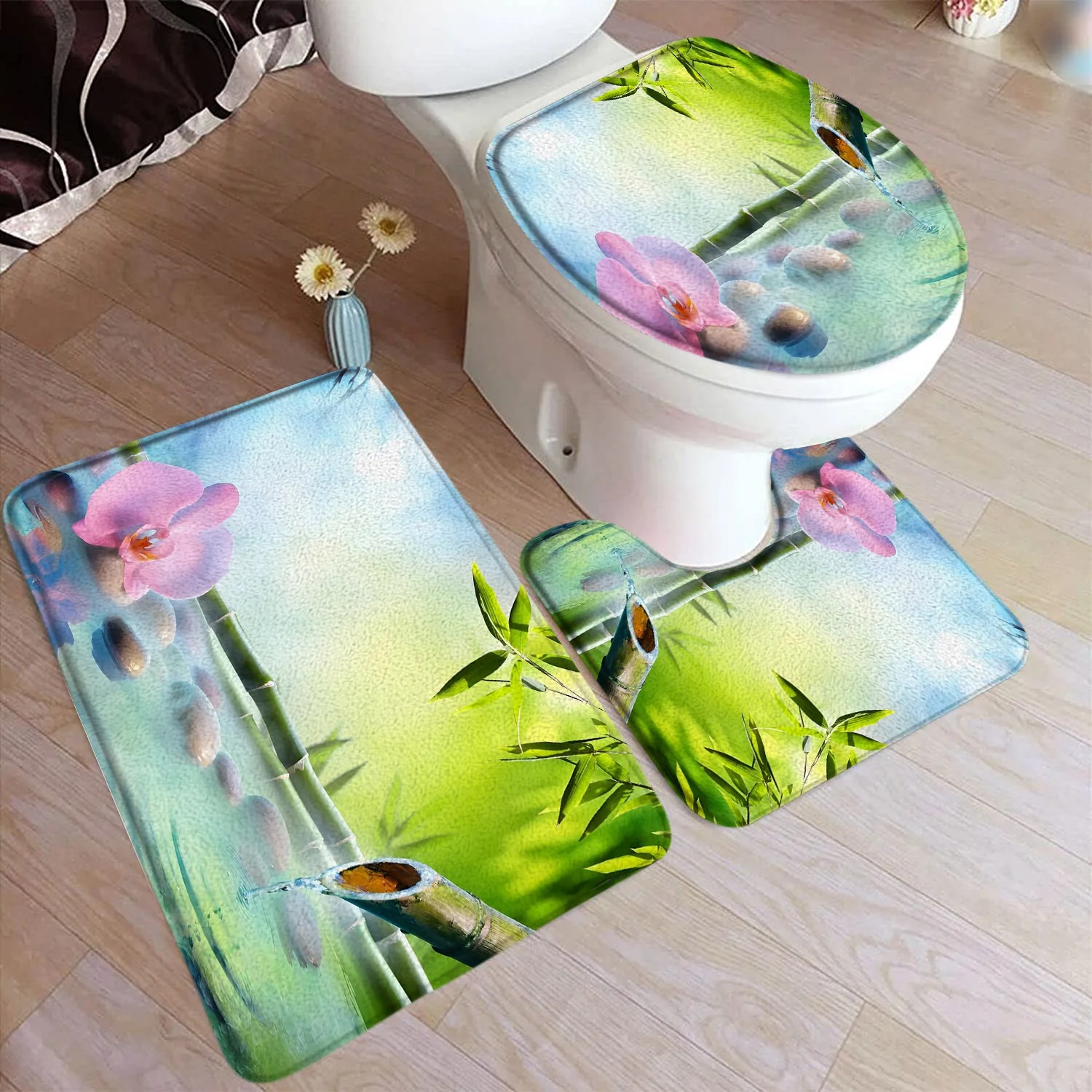 Набор ковриков для ванной Zen  – обзор и цена Bamboo Bath Mat