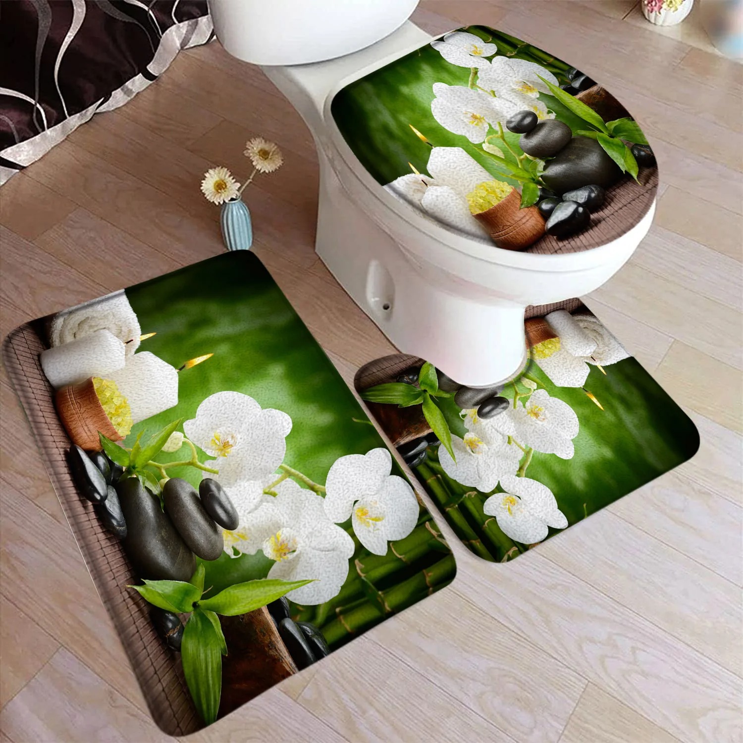 Набор ковриков для ванной Zen  – обзор и цена Bamboo Bath Mat